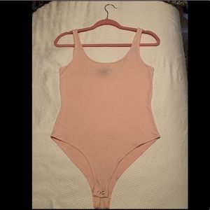 light pink scoop neck body suit
